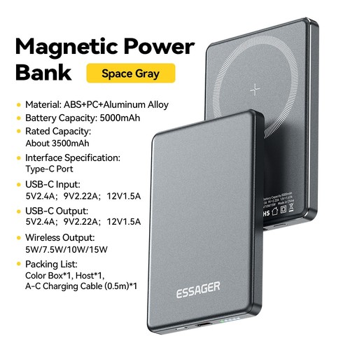 Power bank wireless magnetico - power,